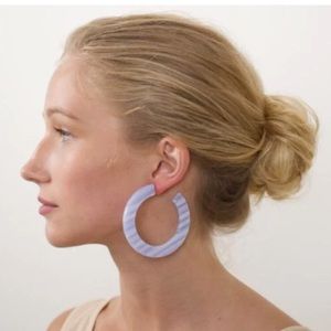 Grande Flat Hoops in Riviera Stripes